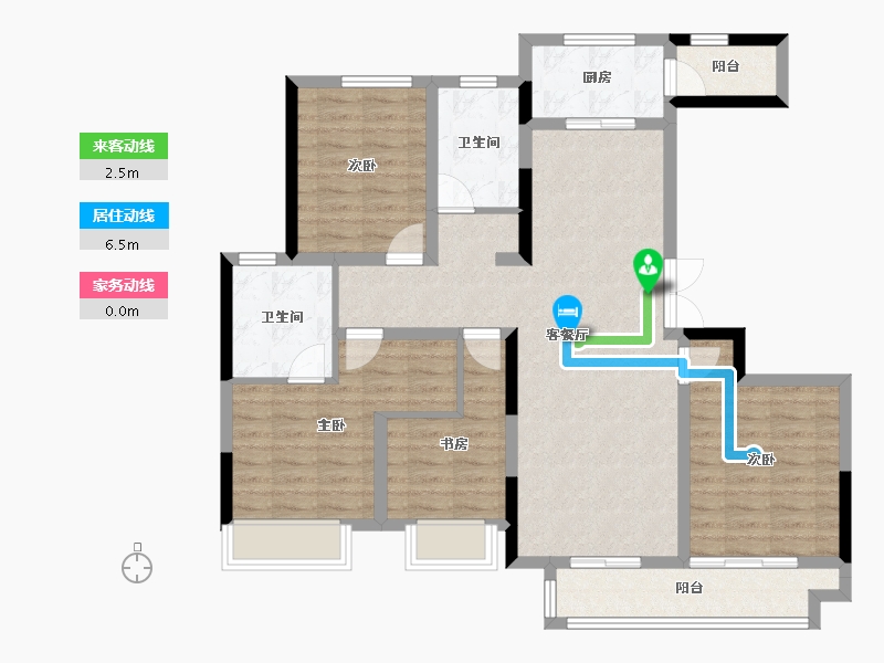 河南省-郑州市-正庄恒熙东苑-103.93-户型库-动静线