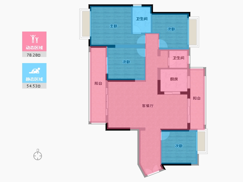 贵州省-毕节市-亿兆园-145.00-户型库-动静分区