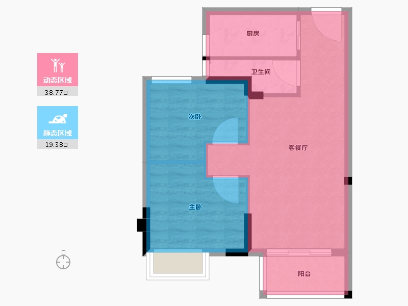 福建省-福州市-建总领筑-51.99-户型库-动静分区