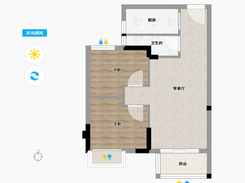 福建省-福州市-建总领筑-51.99-户型库-采光通风