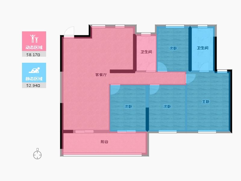 福建省-福州市-保利海丝居艺小镇和光屿湖-100.00-户型库-动静分区