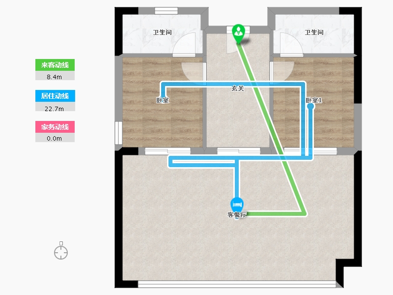 福建省-福州市-万科大樟溪岸-67.20-户型库-动静线