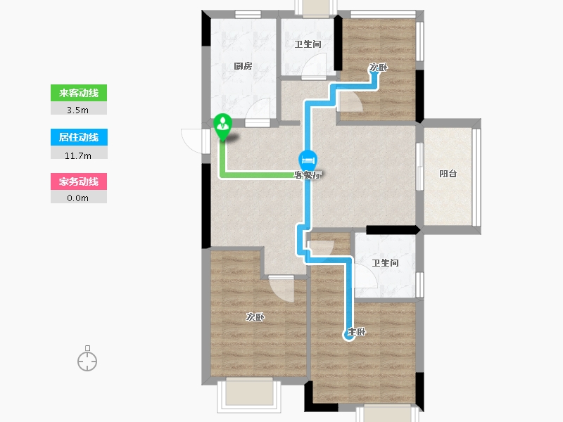 福建省-福州市-中梁百悦城-71.20-户型库-动静线