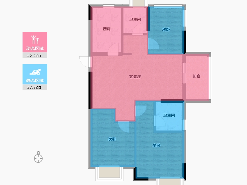 福建省-福州市-中梁百悦城-71.20-户型库-动静分区