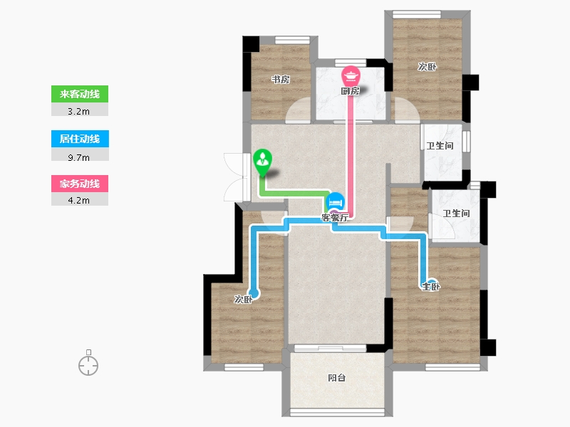 福建省-福州市-远洋天赋-72.05-户型库-动静线