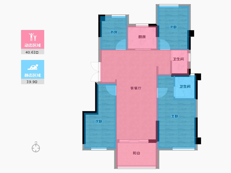 福建省-福州市-远洋天赋-72.05-户型库-动静分区