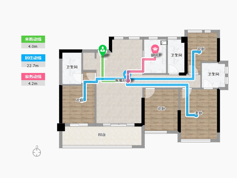 福建省-福州市-龙湖兰园天璞-100.00-户型库-动静线