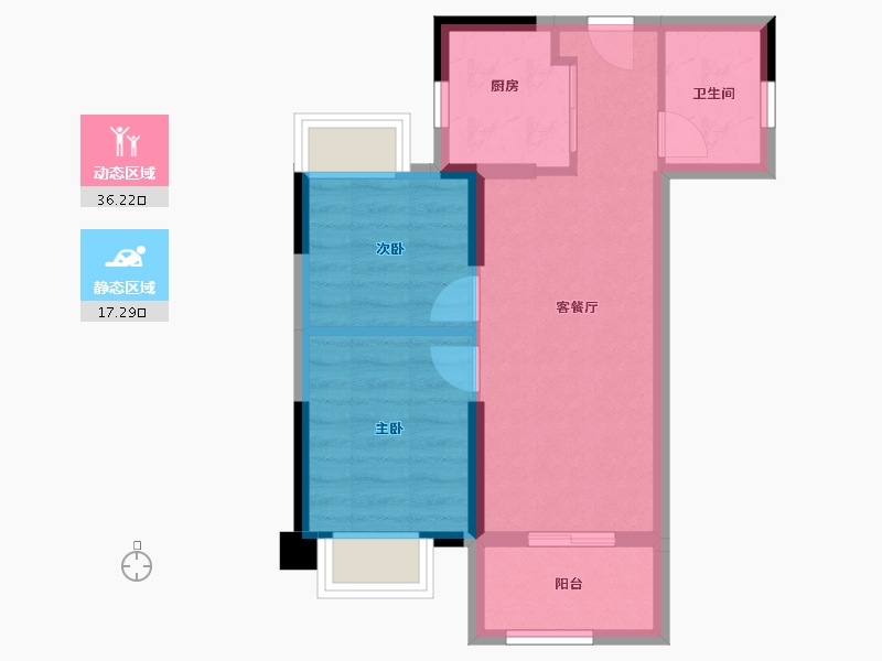 福建省-福州市-坤鸿天玺-47.20-户型库-动静分区