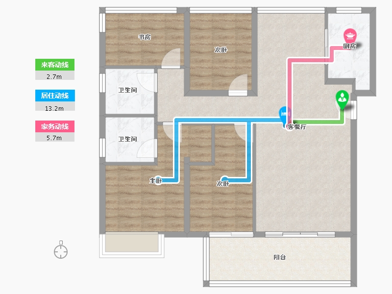 福建省-福州市-龙湖云峰原著-100.81-户型库-动静线