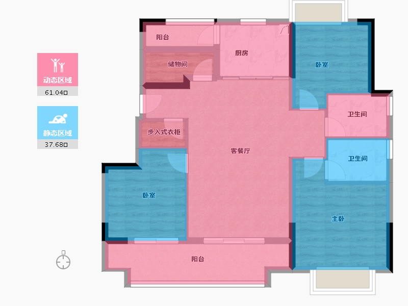 江西省-南昌市-金地未来IN-88.00-户型库-动静分区