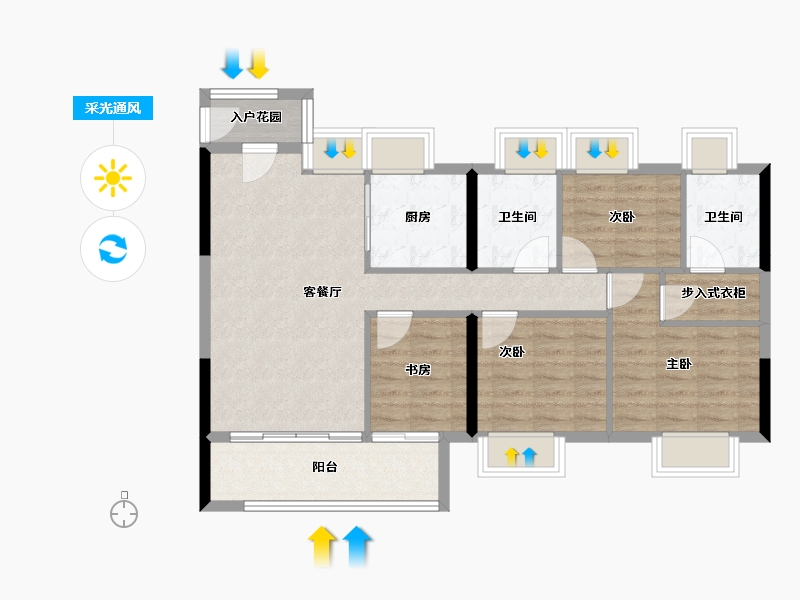 福建省-福州市-坤鸿天玺-88.00-户型库-采光通风