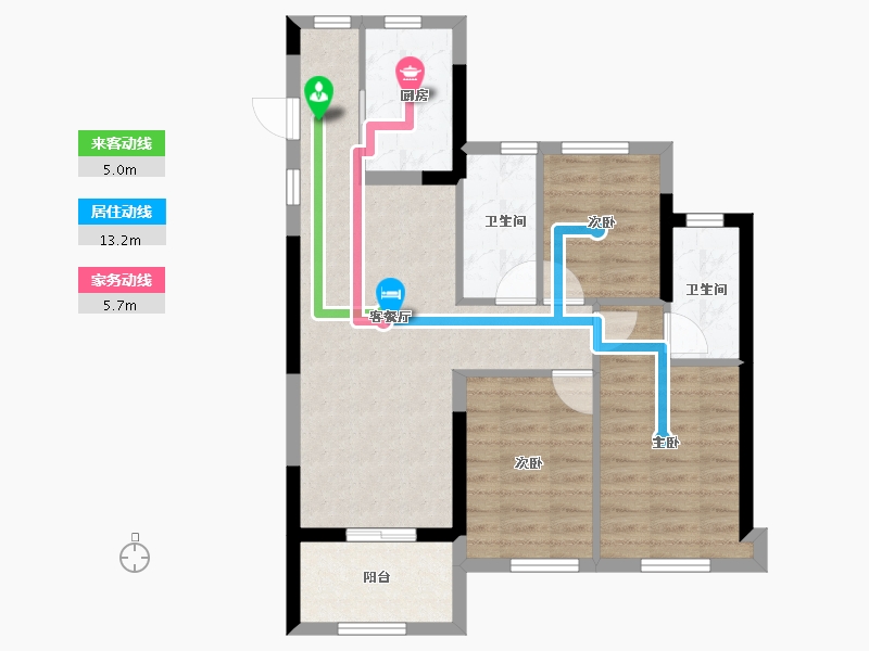 福建省-福州市-国贸润原-70.67-户型库-动静线