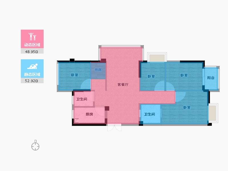 福建省-福州市-悦江府-89.08-户型库-动静分区