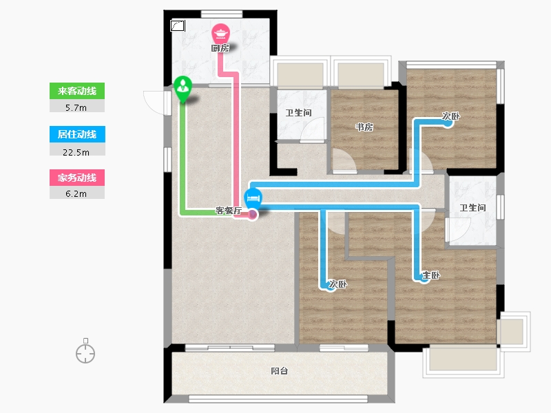 福建省-福州市-鲁能公馆三期-100.01-户型库-动静线