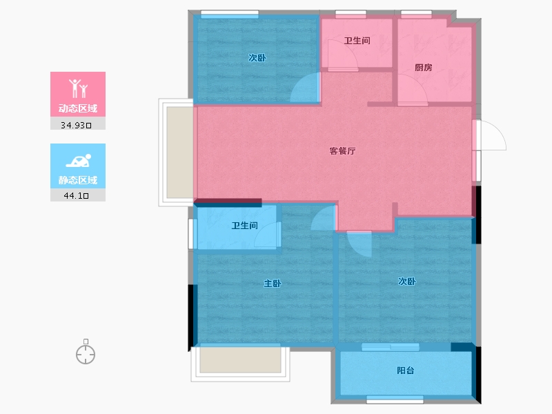 福建省-福州市-三迪雅颂枫丹-71.20-户型库-动静分区