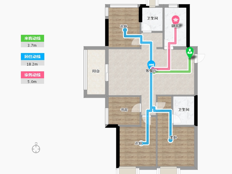 福建省-福州市-中梁百悦城-78.40-户型库-动静线