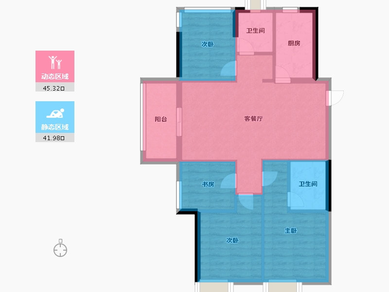 福建省-福州市-中梁百悦城-78.40-户型库-动静分区