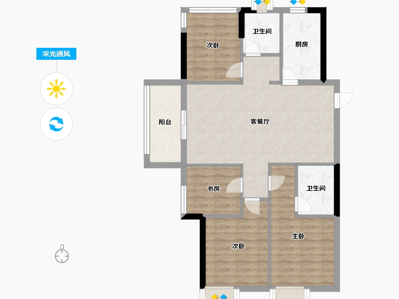 福建省-福州市-中梁百悦城-78.40-户型库-采光通风