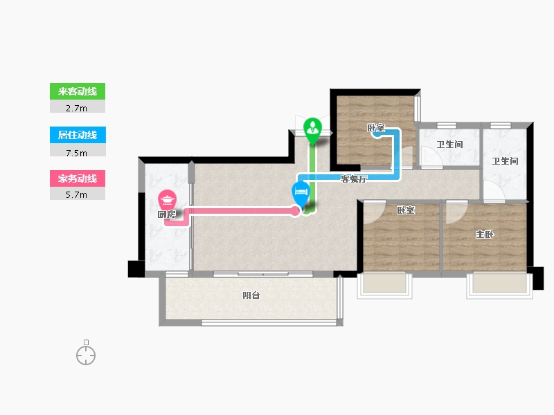 福建省-福州市-榕发悦乐郡-88.00-户型库-动静线