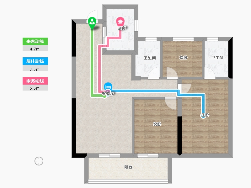 福建省-福州市-保利海丝居艺小镇和光屿湖-71.20-户型库-动静线