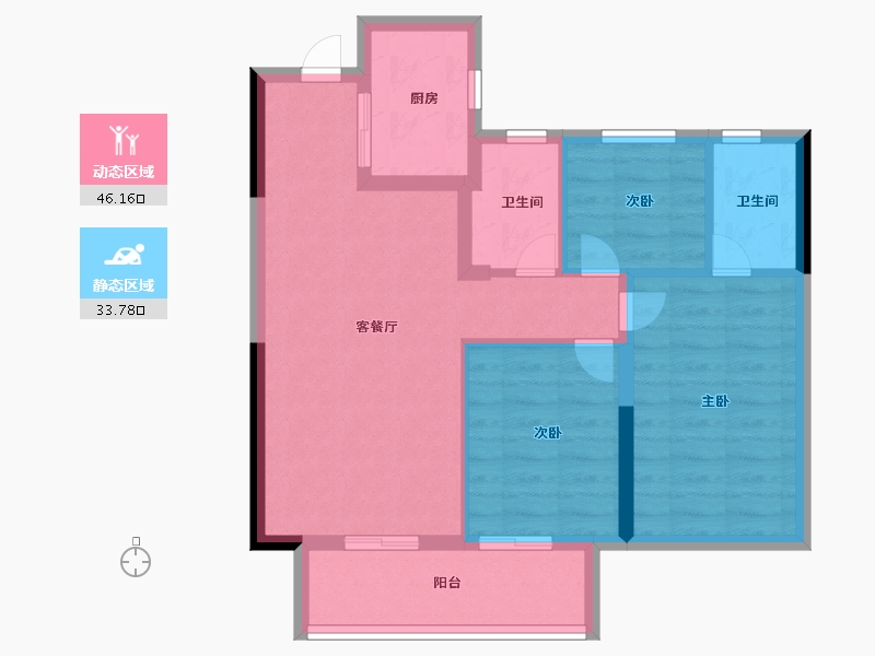 福建省-福州市-保利海丝居艺小镇和光屿湖-71.20-户型库-动静分区