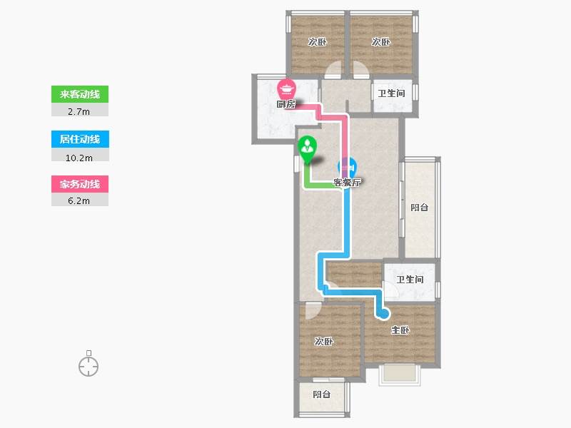 福建省-福州市-龙湖云峰原著-102.01-户型库-动静线