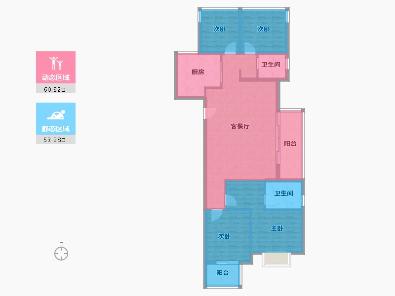 福建省-福州市-龙湖云峰原著-102.01-户型库-动静分区