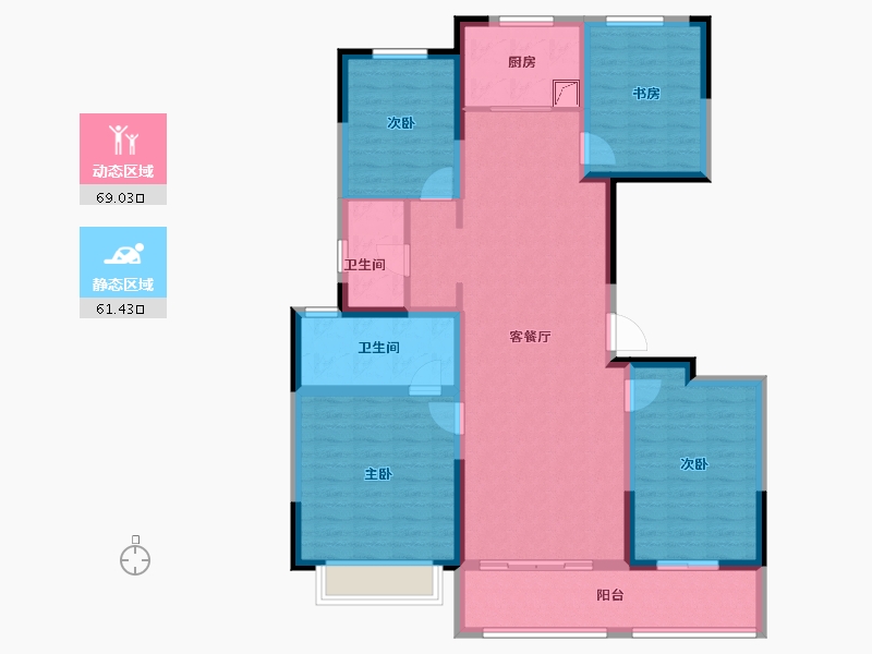 山东省-济南市-高铁城​-116.81-户型库-动静分区