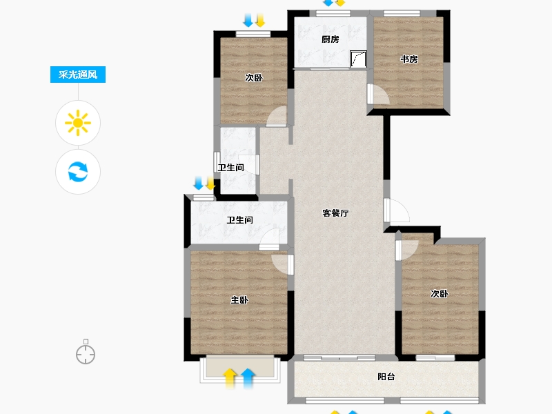 山东省-济南市-高铁城​-116.81-户型库-采光通风