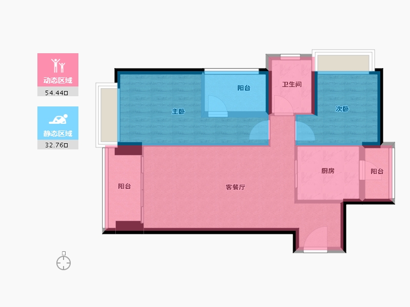 广东省-深圳市-笋岗中心万象华府-77.67-户型库-动静分区