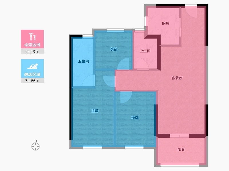 福建省-福州市-国贸润原-70.40-户型库-动静分区