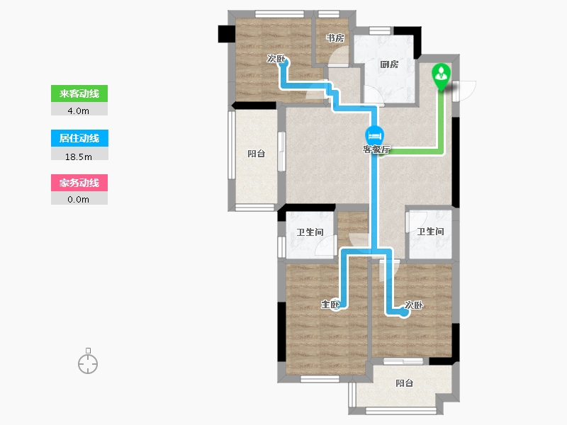 福建省-福州市-懋富云璟府-71.20-户型库-动静线