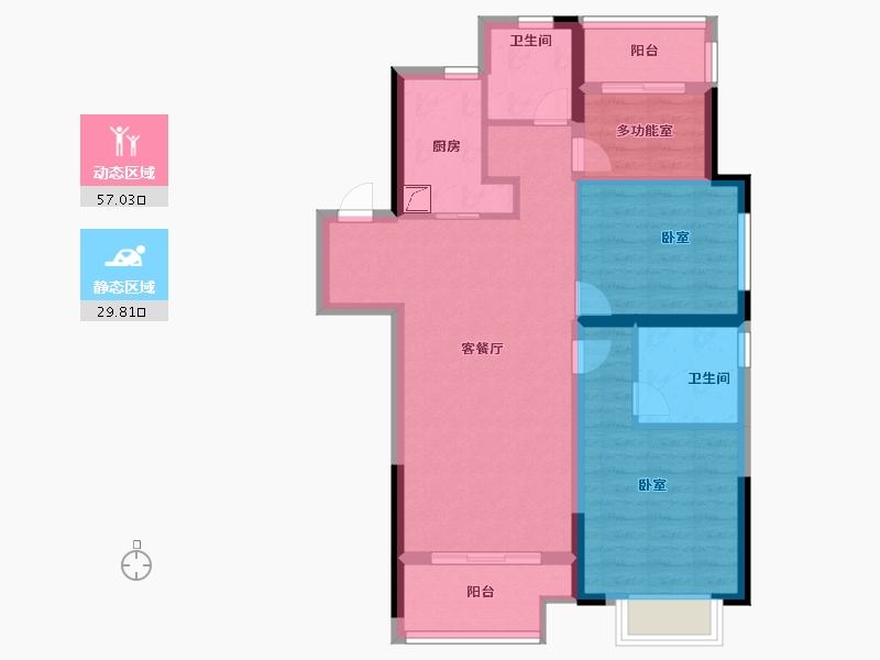 江西省-南昌市-金地中奥九颂都会之光-77.00-户型库-动静分区