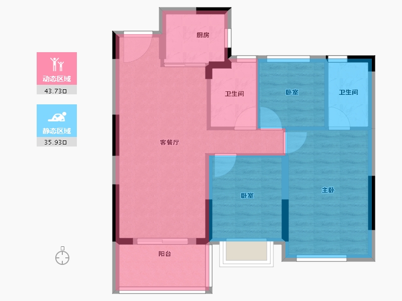 福建省-福州市-融创福州府-71.20-户型库-动静分区