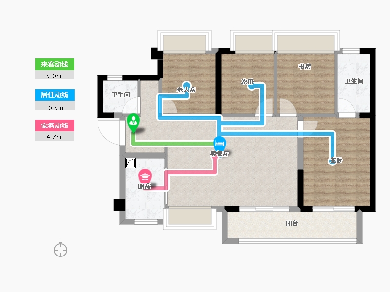 广东省-深圳市-联发天境雅居-85.96-户型库-动静线