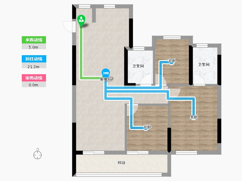 福建省-福州市-保利海丝居艺小镇和光屿湖-84.01-户型库-动静线