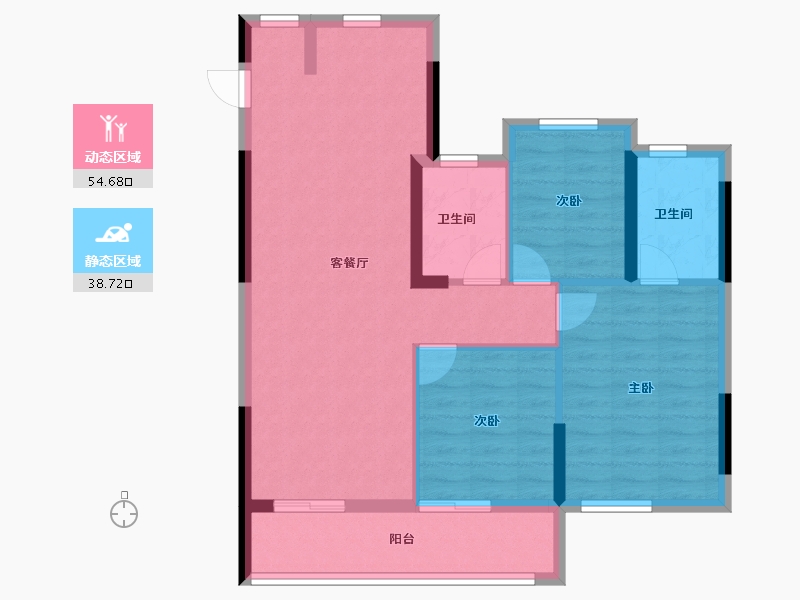 福建省-福州市-保利海丝居艺小镇和光屿湖-84.01-户型库-动静分区