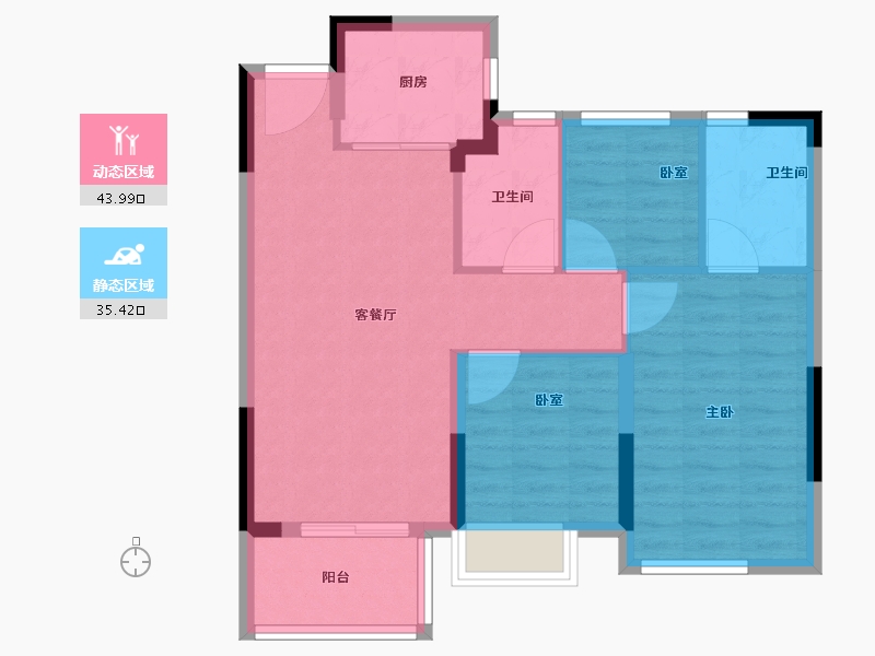 福建省-福州市-融创福州府-71.20-户型库-动静分区