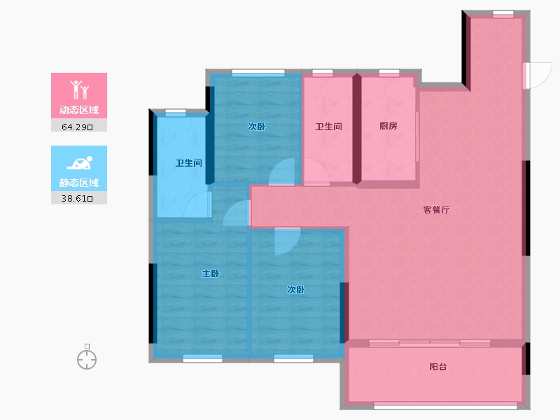 福建省-福州市-国贸润原-92.84-户型库-动静分区