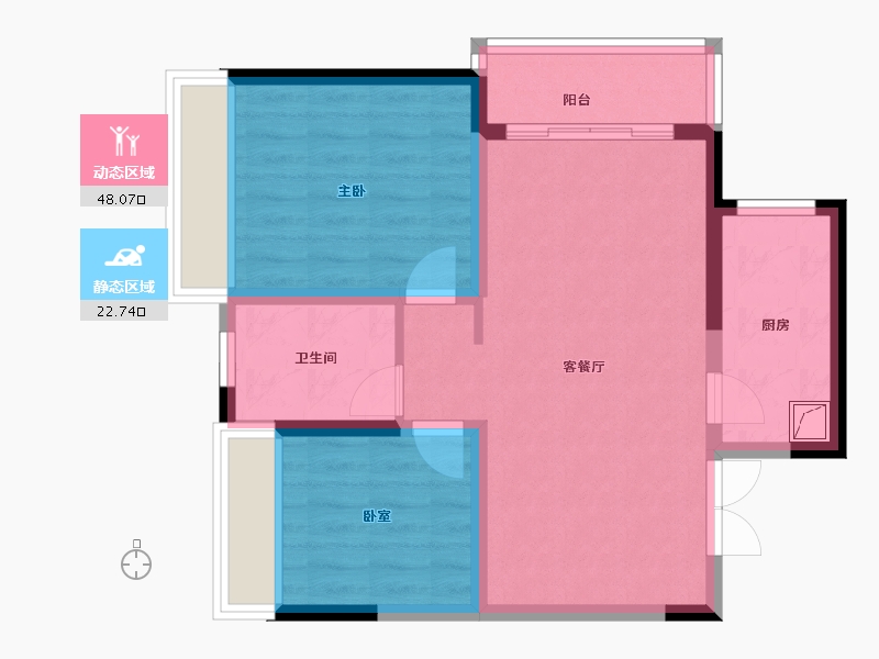 河南省-郑州市-泰宏建业国际城​-62.61-户型库-动静分区