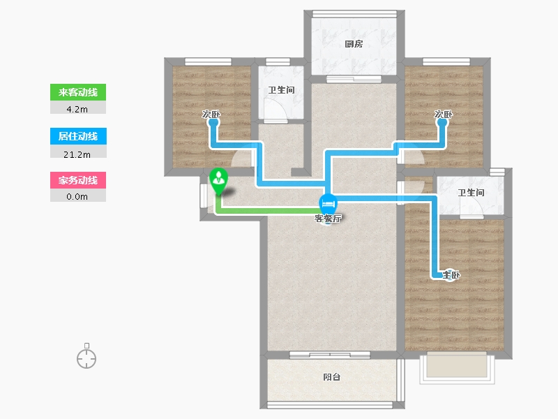 湖北省-孝感市-豫嘉盛世家园-90.00-户型库-动静线