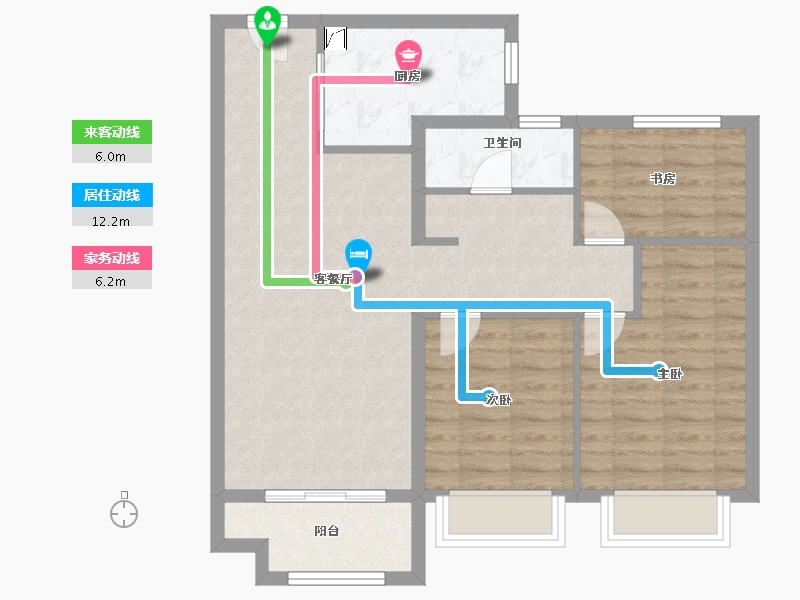 山东省-济南市-高铁城​-80.00-户型库-动静线