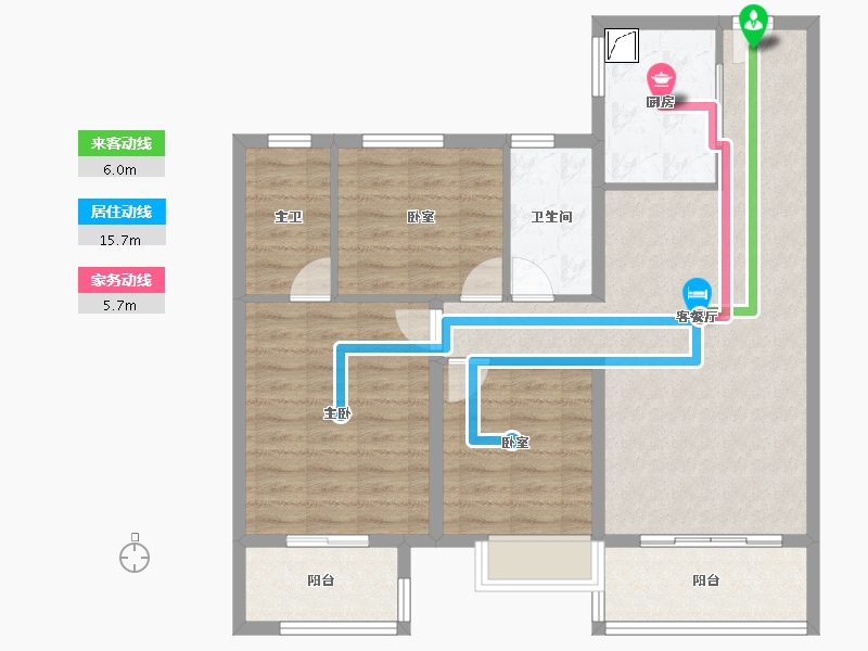 河南省-郑州市-金地滨河风华-93.35-户型库-动静线