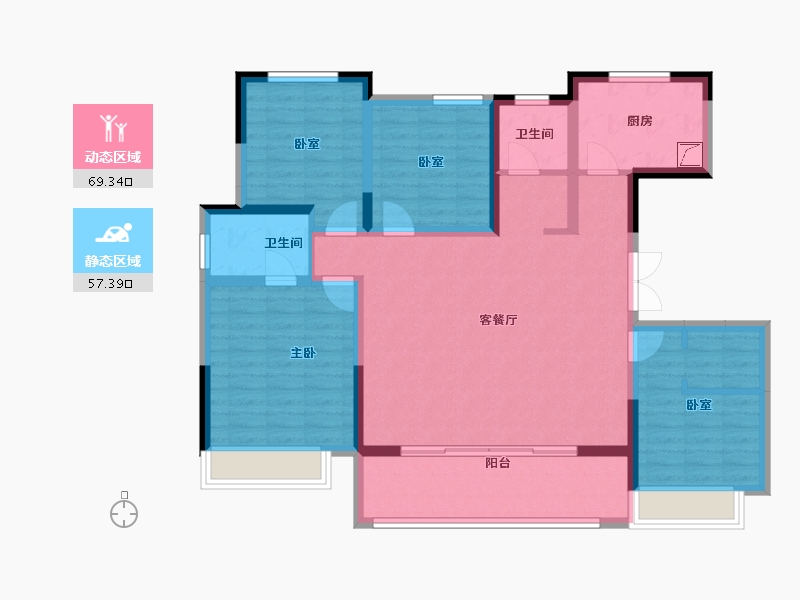 河南省-郑州市-融侨雅筑​-113.10-户型库-动静分区