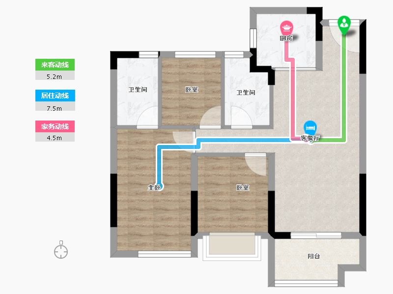 福建省-福州市-融创福州府-71.20-户型库-动静线