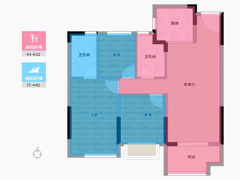 福建省-福州市-融创福州府-71.20-户型库-动静分区