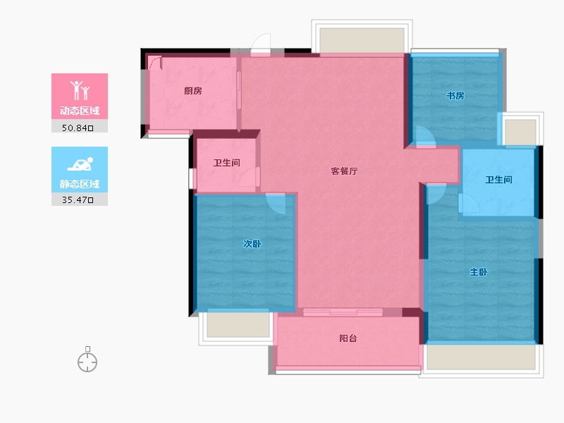 广东省-中山市-中山宝龙城-76.99-户型库-动静分区