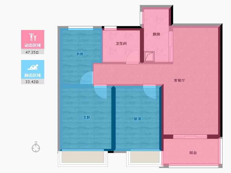 河南省-郑州市-绿都东澜岸-71.15-户型库-动静分区