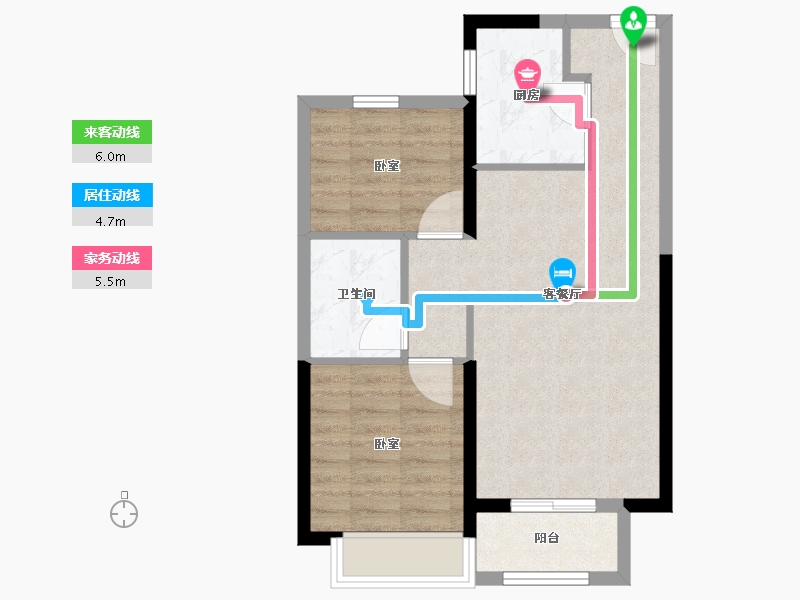 河南省-郑州市-建业盛悦府​-58.40-户型库-动静线