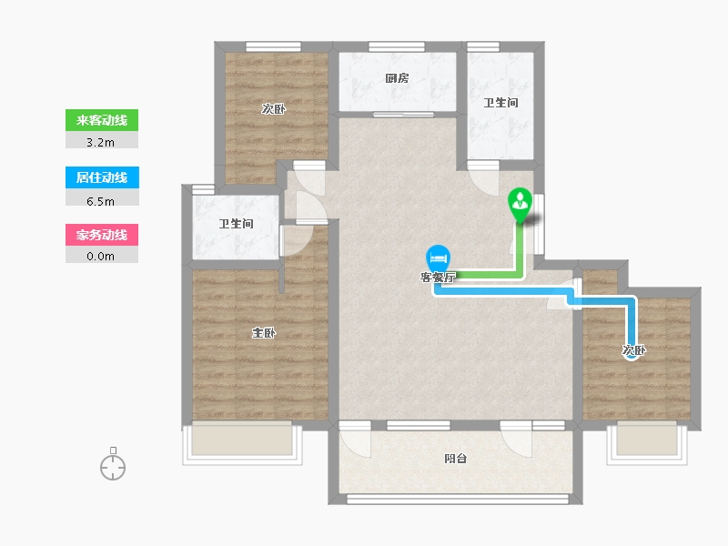 山东省-聊城市-民生凤凰城7号院-98.00-户型库-动静线